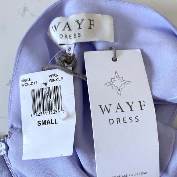 WAYF Sleeveless Plunge V Neck Dress Periwinkle NWT • S - Picture 7 of 9